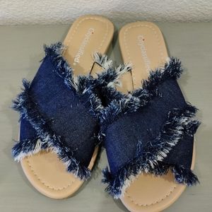 Dark Denim Sandals